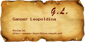 Ganser Leopoldina névjegykártya
